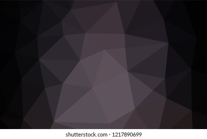 Dark Black vector hexagon mosaic template. Triangular geometric sample with gradient.  Brand new design for your business.