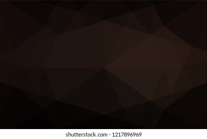 Dark Black vector hexagon mosaic template. A sample with polygonal shapes. The textured pattern can be used for background.