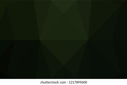 Dark Black vector hexagon mosaic template. Creative geometric illustration in Origami style with gradient. Brand new style for your business design.