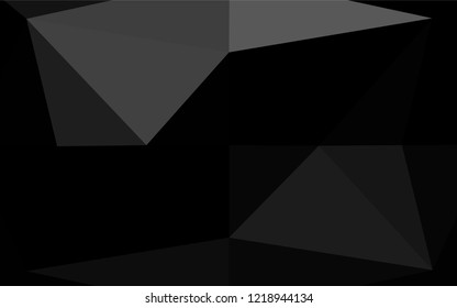Dark Black vector hexagon mosaic template. An elegant bright illustration with gradient. The polygonal design can be used for your web site.