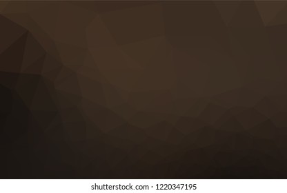 Dark Black vector hexagon mosaic texture. Shining illustration, which consist of triangles. Triangular pattern for your business design.