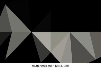 Dark Black vector hexagon mosaic cover. A sample with polygonal shapes. Brand new design for your business.
