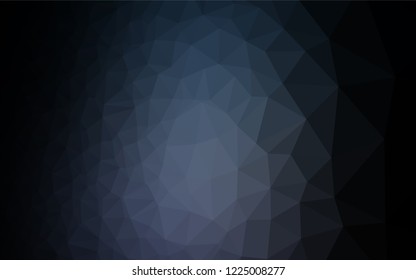 Dark Black vector hexagon mosaic template. An elegant bright illustration with gradient. A completely new template for your business design.