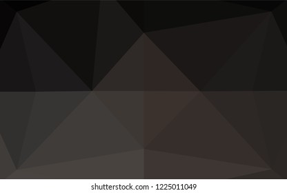 Dark Black vector hexagon mosaic cover. A sample with polygonal shapes. Triangular pattern for your business design.
