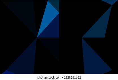 Dark Black vector hexagon mosaic texture. Colorful abstract illustration with gradient. A new texture for your design.