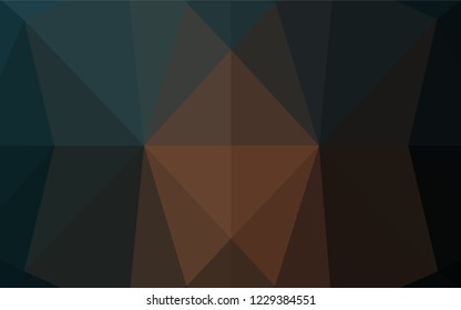 Dark Black vector hexagon mosaic cover. Shining colored illustration in a Brand new style. The template can be used as a background for cell phones.