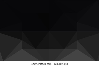 Dark Black vector hexagon mosaic texture. Creative illustration in halftone style with gradient. The textured pattern can be used for background.