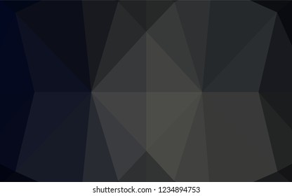 Dark Black vector hexagon mosaic texture. Colorful abstract illustration with gradient. A completely new design for your business.