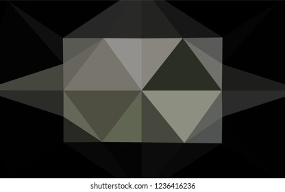 Dark Black vector hexagon mosaic cover. Brand new colored illustration in blurry style with gradient. A completely new design for your business.