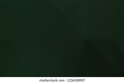 Dark Black vector hexagon mosaic template. Triangular geometric sample with gradient.  Brand new style for your business design.