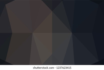 Dark Black vector hexagon mosaic cover. A completely new color illustration in a vague style. A new texture for your design.