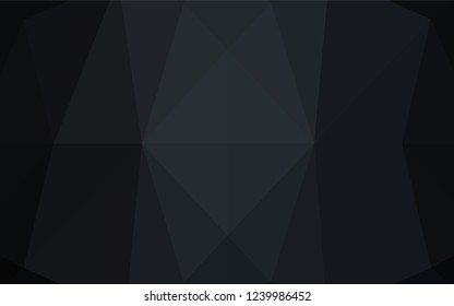Dark Black vector hexagon mosaic cover. Modern geometrical abstract illustration with gradient. The polygonal design can be used for your web site.