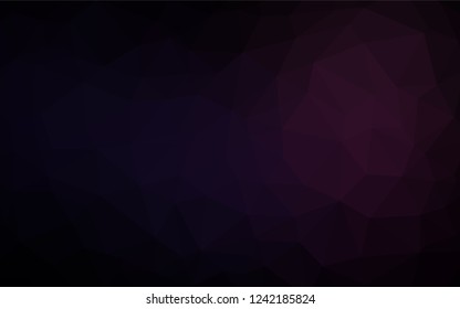 Dark Black vector hexagon mosaic template. Modern geometrical abstract illustration with gradient. A completely new template for your business design.