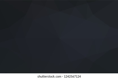 Dark Black vector hexagon mosaic texture. Colorful abstract illustration with gradient. The completely new template can be used for your brand book.