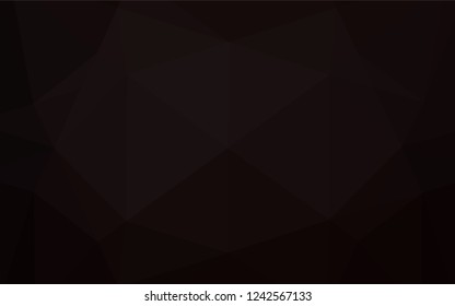 Dark Black vector hexagon mosaic texture. Shining illustration, which consist of triangles. A completely new template for your business design.