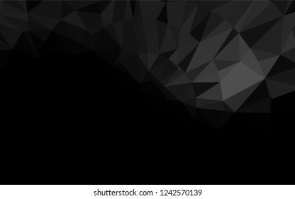 Dark Black vector hexagon mosaic cover. Colorful illustration in abstract style with gradient. The completely new template can be used for your brand book.