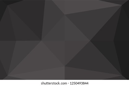 Dark Black vector hexagon mosaic texture. Colorful illustration in abstract style with gradient. A completely new design for your business.