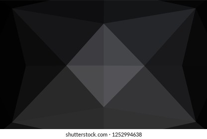 Dark Black vector hexagon mosaic texture. A completely new color illustration in a vague style. The elegant pattern can be used as part of a brand book.