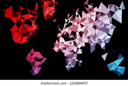 Dark Black vector hexagon mosaic template. An elegant bright illustration with gradient. A completely new design for your business.