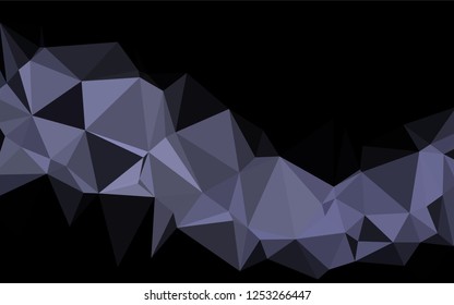 Dark Black vector hexagon mosaic texture. A vague abstract illustration with gradient. A completely new template for your business design.