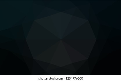 Dark Black vector hexagon mosaic texture. Modern geometrical abstract illustration with gradient. The polygonal design can be used for your web site.