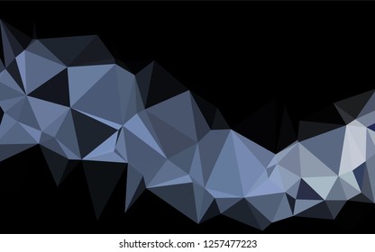 Dark Black vector hexagon mosaic texture. Colorful illustration in abstract style with gradient. A completely new template for your business design.