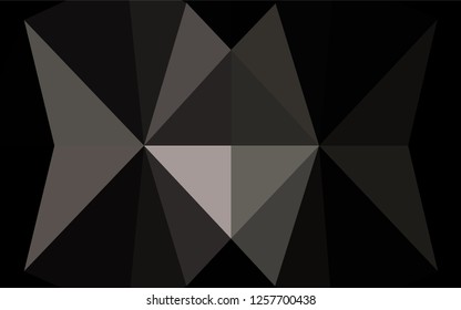 Dark Black vector hexagon mosaic cover. A vague abstract illustration with gradient. Brand new style for your business design.