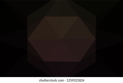Dark Black vector hexagon mosaic cover. An elegant bright illustration with gradient. Triangular pattern for your business design.