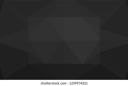 Dark Black vector hexagon mosaic cover. An elegant bright illustration with gradient. Brand new design for your business.