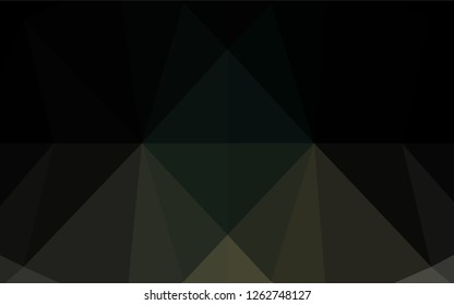 Dark Black vector hexagon mosaic cover. Colorful illustration in abstract style with gradient. The best triangular design for your business.