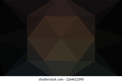 Dark Black vector hexagon mosaic texture. An elegant bright illustration with gradient. Brand new style for your business design.