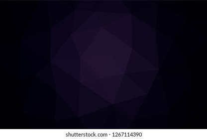 Dark Black vector hexagon mosaic cover. A completely new color illustration in a vague style. The completely new template can be used for your brand book.