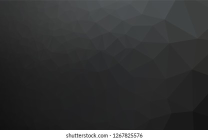 Dark Black vector hexagon mosaic texture. An elegant bright illustration with gradient. Brand new style for your business design.