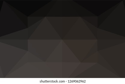 Dark Black vector hexagon mosaic cover. Brand new colored illustration in blurry style with gradient. Triangular pattern for your business design.