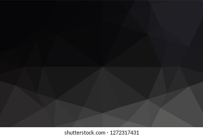 Dark Black vector hexagon mosaic cover. A sample with polygonal shapes. A new texture for your design.