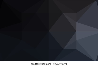 Dark Black vector hexagon mosaic cover. Glitter abstract illustration with an elegant design. A completely new design for your business.