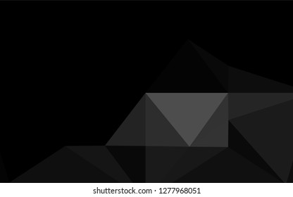 Dark Black vector hexagon mosaic cover. Glitter abstract illustration with an elegant design. The polygonal design can be used for your web site.