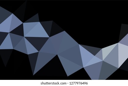Dark Black vector hexagon mosaic template. Triangular geometric sample with gradient.  A completely new design for your business.