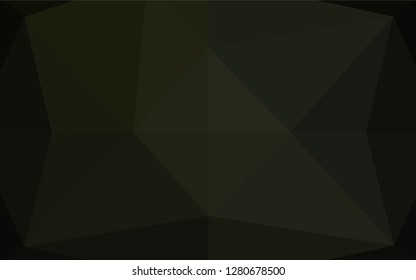 Dark Black vector hexagon mosaic texture. Geometric illustration in Origami style with gradient.  Brand new style for your business design.