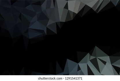 Dark Black vector hexagon mosaic template. Colorful abstract illustration with gradient. A completely new design for your business.
