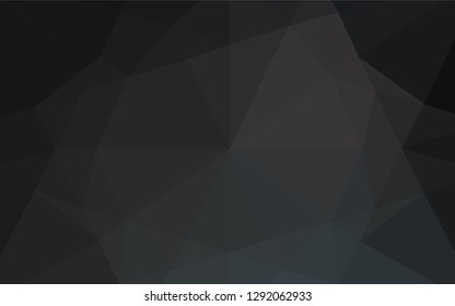Dark Black vector hexagon mosaic template. Shining colored illustration in a Brand new style. The template can be used as a background for cell phones.