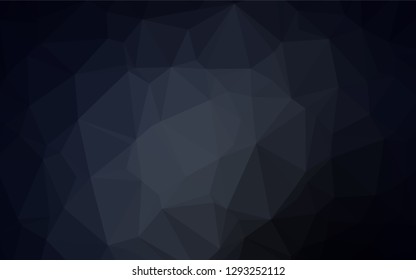 Dark Black vector hexagon mosaic texture. Shining colored illustration in a Brand new style. The completely new template can be used for your brand book.
