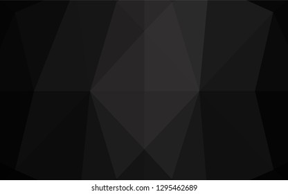 Dark Black vector hexagon mosaic texture. Modern geometrical abstract illustration with gradient. Brand new style for your business design.