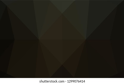 Dark Black vector hexagon mosaic texture. Shining illustration, which consist of triangles. The polygonal design can be used for your web site.