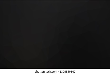 Dark Black vector hexagon mosaic template. Creative illustration in halftone style with gradient. A completely new template for your business design.
