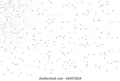Dark Black vector illustration which consist of circles. Dotted gradient design for your business. Creative geometric background in halftone style with colored spots.