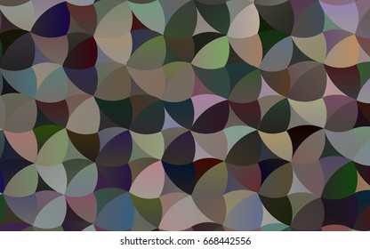 Dark Black vector illustration which consist of circles. Dotted gradient design for your business. Creative geometric background in halftone style with colored spots.