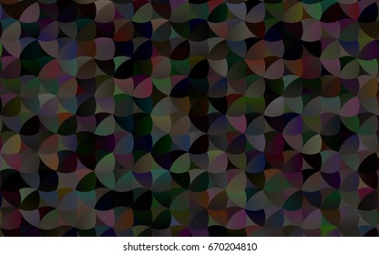 Dark Black vector illustration which consist of circles. Dotted gradient design for your business. Creative geometric background in halftone style with colored spots.