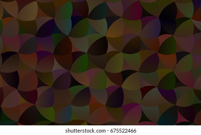 Dark Black vector illustration which consist of circles. Dotted gradient design for your business. Creative geometric background in halftone style with colored spots.