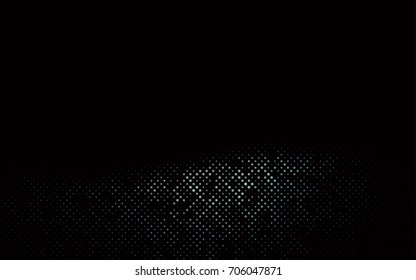 Dark Black vector illustration which consist of circles. Dotted gradient design for your business. Creative geometric background in halftone style with colored spots.